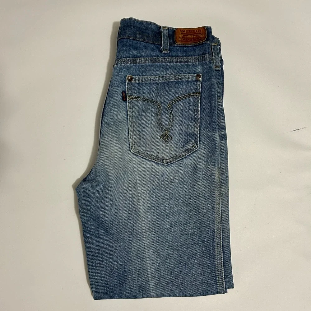 Rare Vintage Levi’s 70s Women’s Mom  Orange Label Movin On’ Jeans 28x28 - Picture 2 of 16